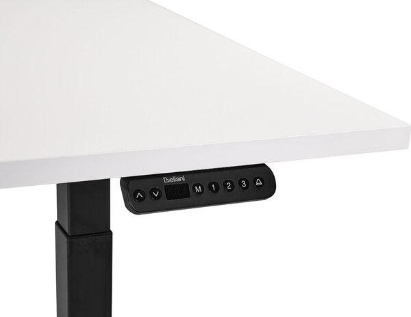 Elektromosan állítható asztal DESTINES Fehér/fekete 120 cm 72 cm