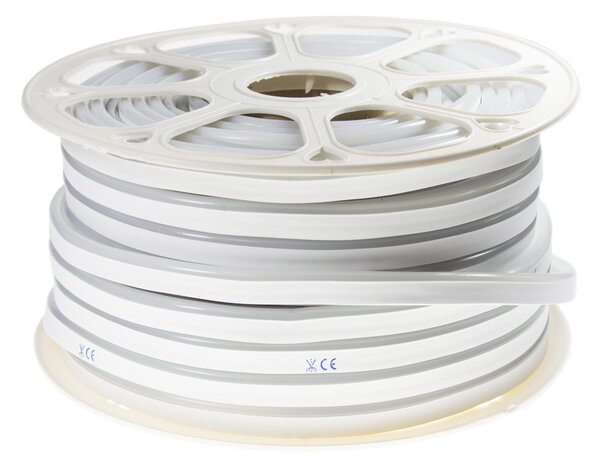 LED szalag NEON - 230V - 1m - 8W/m - IP68 - vízálló - meleg fehér