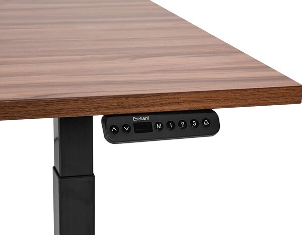 Elektromosan állítható asztal DESTINES Barna/fekete 160 cm 72 cm