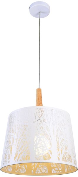 Maytoni modern függeszték lantern fehér világos fa mymod029-pl-01-w