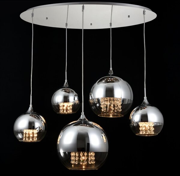 Maytoni modern függeszték fermi króm átlátszó myp140-pl-170-5-n