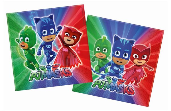 PJ Masks Születésnapi szalvéták PJ Masks 33 cm / 20 db