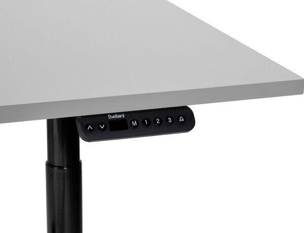 Elektromosan állítható asztal DESTINAS 120 cm x 72 cm Szürke/fekete