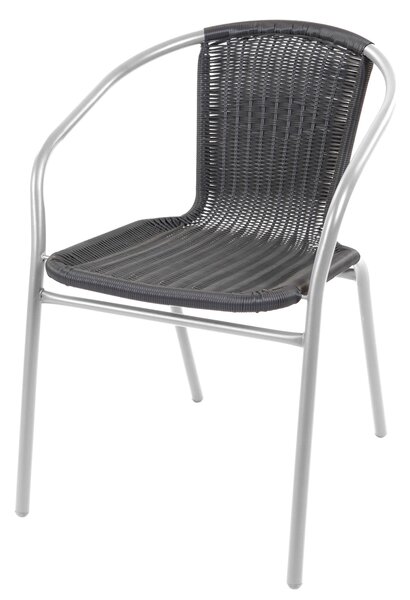 Linder Exclusiv Kerti szék RATAN Ezüst/Fekete