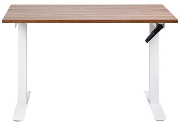 Manuálisan állítható asztal DESTINES 120 cm 72 cm Barna/fehér