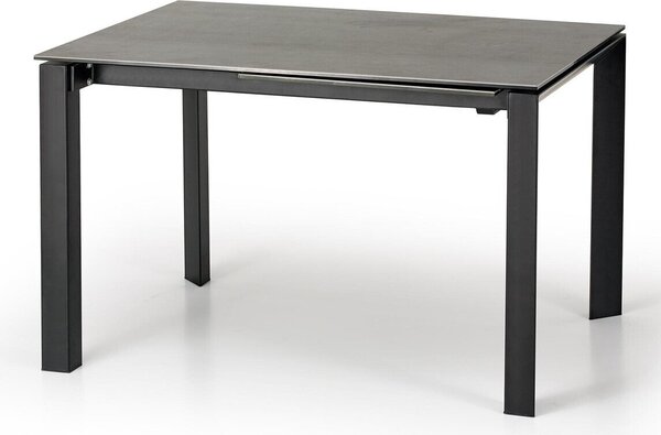 Asztal Houston 289, Szürke, Fekete, 76x85x120cm, Hosszabbíthatóság, Kerámia, Fém