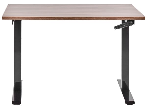 Manuálisan állítható asztal DESTINES Barna/fekete 120 cm 72 cm