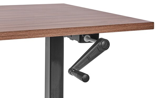Manuálisan állítható asztal DESTINES Barna/fekete 120 cm 72 cm