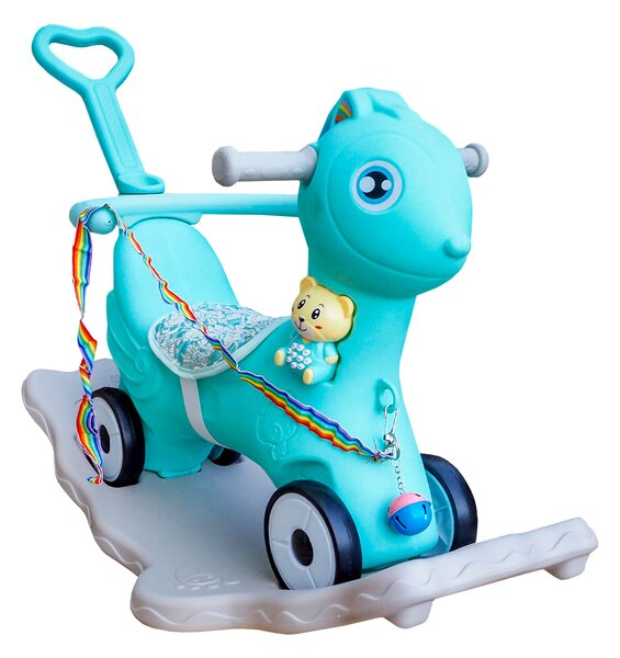 Aga4Kids Műanyag hintaló 2 az 1-ben DS3803 Kék