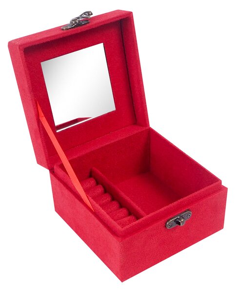Aga Ékszerdoboz 12,2x12,2x8,5 cm Piros