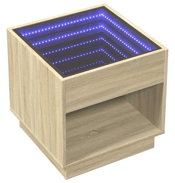 VidaXL LED Éjjeliszekrény - Sonoma Tölgy - 50x50x50 cm