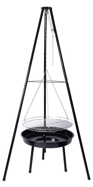 Aga Kerti grill háromlábú állvánnyal és tűzhellyel BBQ0162
