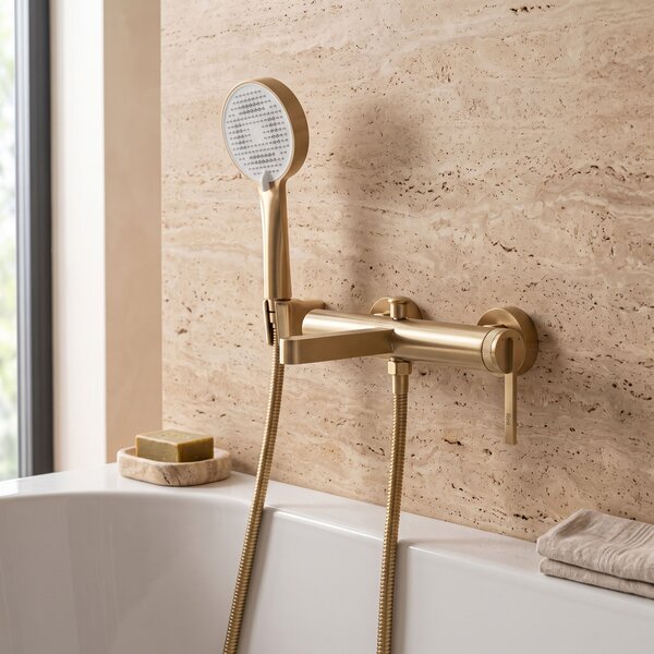 Fürdőkád csaptelep Grace Brush Gold