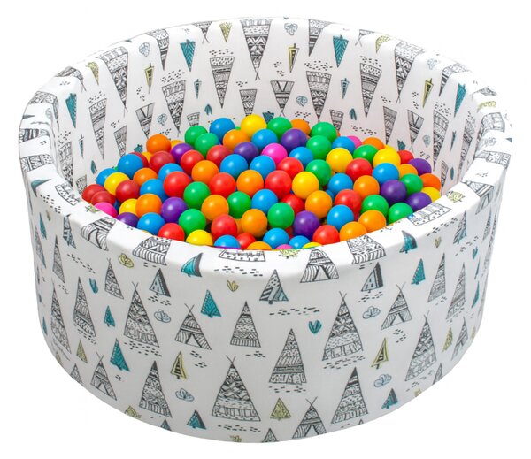 Aga Száraz medence 90x40 cm labdákkal Teepee