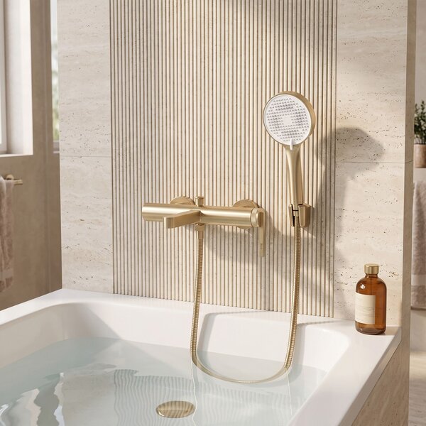 Fürdőkád csaptelep Grace Brush Gold