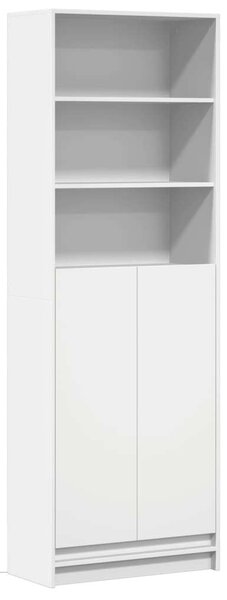 VidaXL fehér szerelt fa magasszekrény LED-ekkel 69 x 32,5 x 200 cm