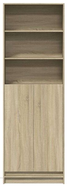 VidaXL sonoma tölgy szerelt fa magasszekrény LED-ekkel 69x32,5x200 cm