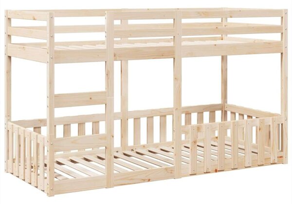VidaXL tömör fenyőfa emeletes ágy 80x200 cm