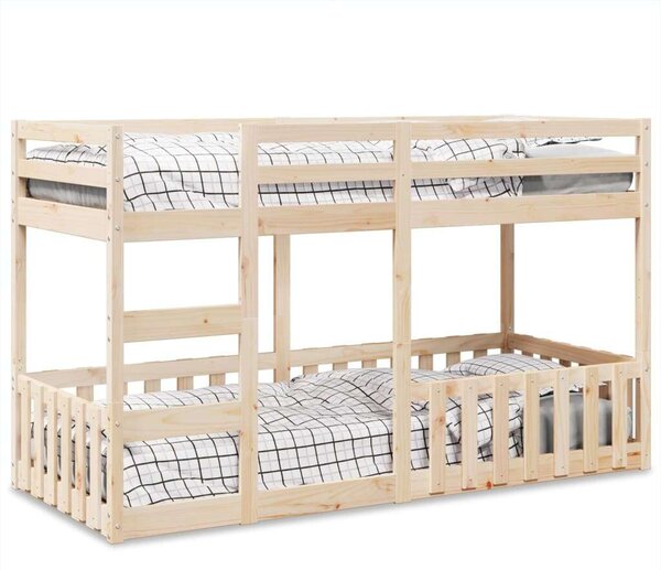 VidaXL tömör fenyőfa emeletes ágy 80x200 cm