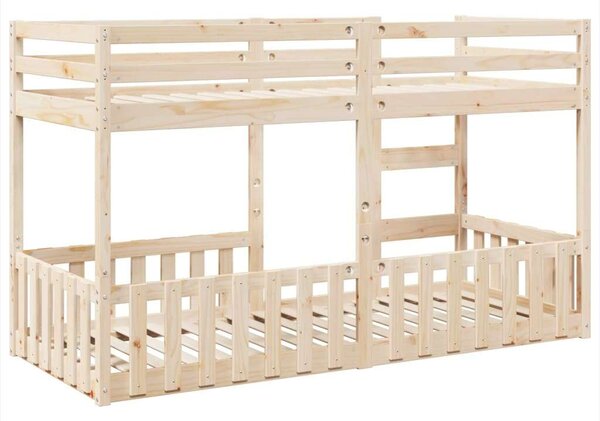 VidaXL tömör fenyőfa emeletes ágy 80x200 cm