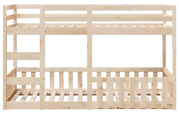 VidaXL tömör fenyőfa emeletes ágy 80x200 cm