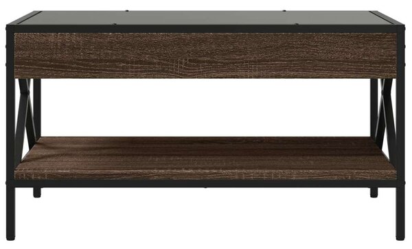 VidaXL LED Dohányzóasztal - Barna Tölgy - 70x50x38 cm