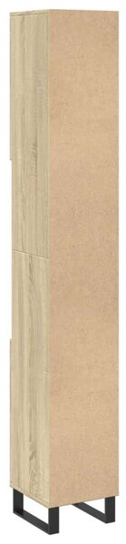 VidaXL sonoma tölgy színű szerelt fa fürdőszobaszekrény 30x30x190 cm