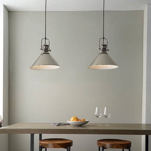 Endon loft skandináv függeszték brampton fehér nickel-nero end96178