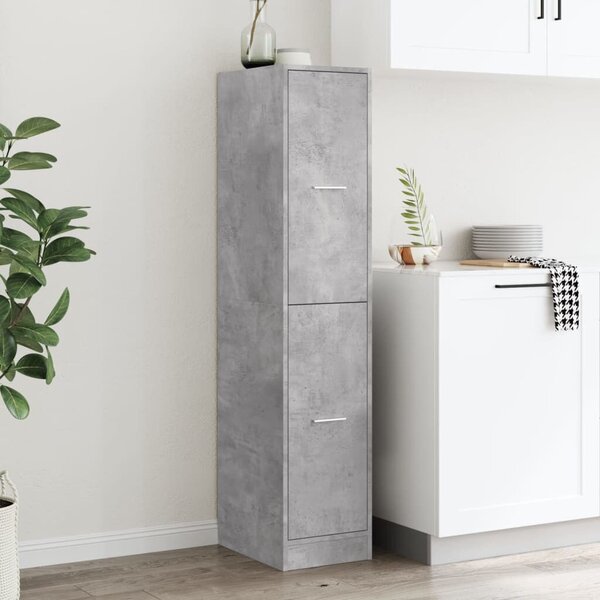VidaXL betonszürke szerelt fa patikaszekrény 30 x 41 x 144,5 cm