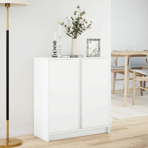 VidaXL LED-es Tálalószekrény - Fehér - 77x34x85 cm