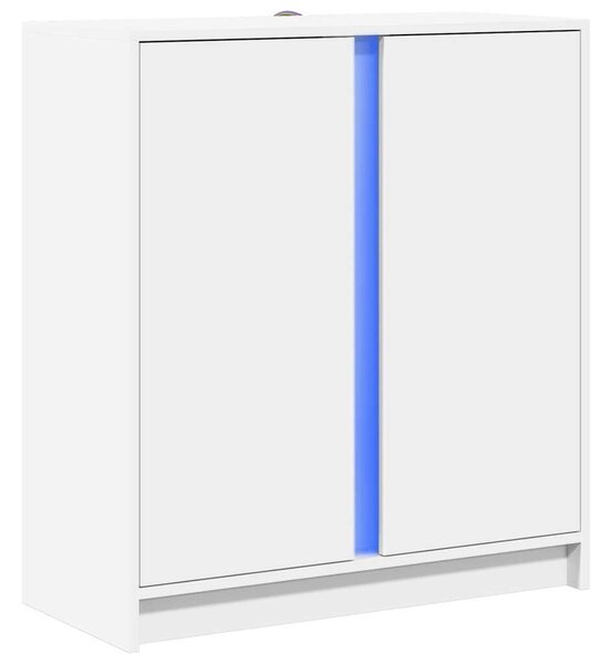 VidaXL LED-es Tálalószekrény - Fehér - 77x34x85 cm