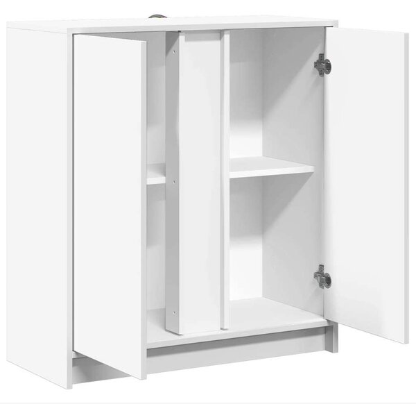 VidaXL LED-es Tálalószekrény - Fehér - 77x34x85 cm