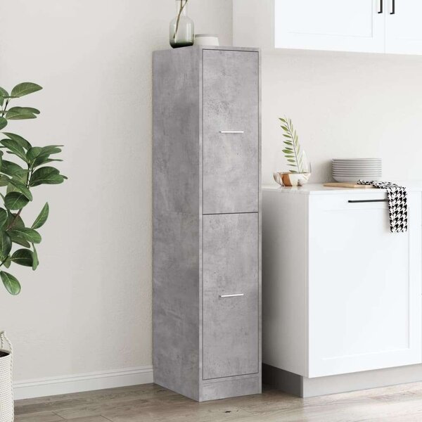 VidaXL betonszürke szerelt fa patikaszekrény 30 x 41 x 144,5 cm