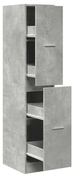 VidaXL betonszürke szerelt fa patikaszekrény 30 x 41 x 144,5 cm