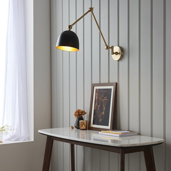 Endon modern skandináv fali lámpa lehal antik sárgaréz matt fekete end93142