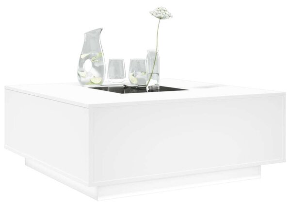 VidaXL fehér végtelen hatású LED-es dohányzóasztal 100 x 100 x 40 cm
