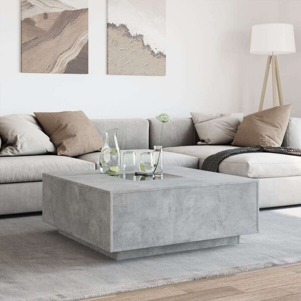 VidaXL LED Dohányzóasztal - Végtelen Tükör - 100x100 cm