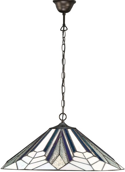 Endon klasszikus tiffany függeszték astoria sötétbarna sokszínű end63938