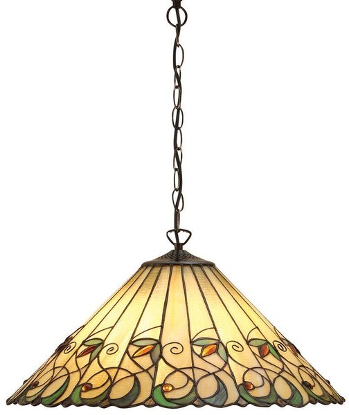 Endon klasszikus tiffany függeszték jamelia sötétbarna sokszínű end64194