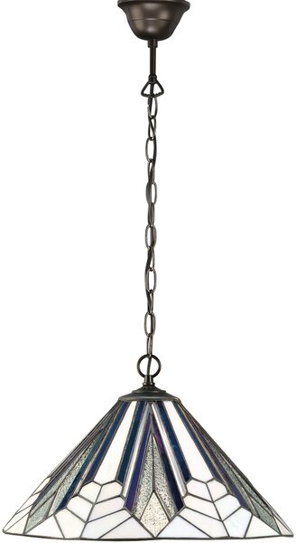 Endon klasszikus tiffany függeszték astoria sötétbarna sokszínű end63937