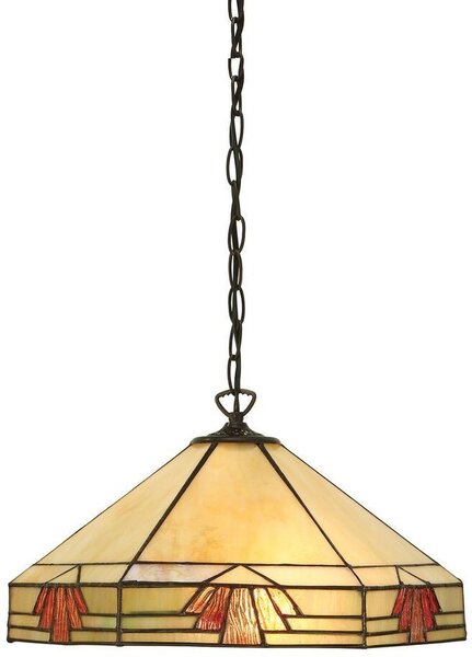 Endon klasszikus tiffany függeszték nevada sötétbarna sokszínű end64285