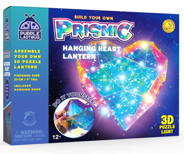 PRISMIC™ 3D Puzzle LED lámpa - Függő szív (APU-R-PM-1610)