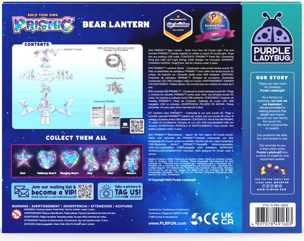 PRISMIC™ 3D Puzzle LED lámpa - Maci (APU-R-PM-1603)