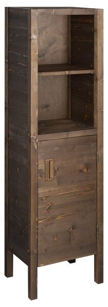 Sapho Sapho, BRAND szekrény 2 fiókos, üvegajtó 40x140x30cm, valódi, pácolt luc, BA043S