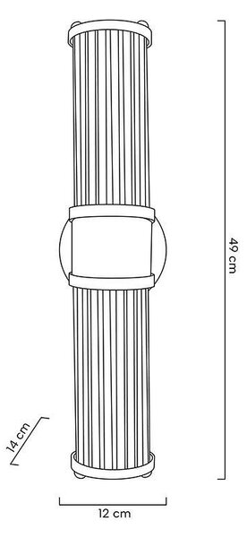Moosee Pilar Twin Kristály Fali Lámpa Arany