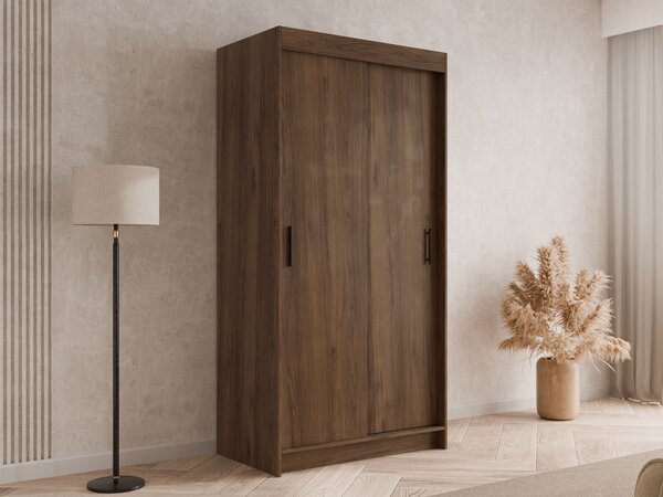 Gardróbszekrény Closico Populus IV, Laminált forgácslap, 200x120x58cm, Dió