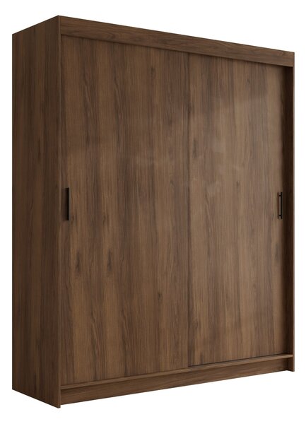 Gardróbszekrény Closico Populus X, Laminált forgácslap, 215x180x58cm, Dió