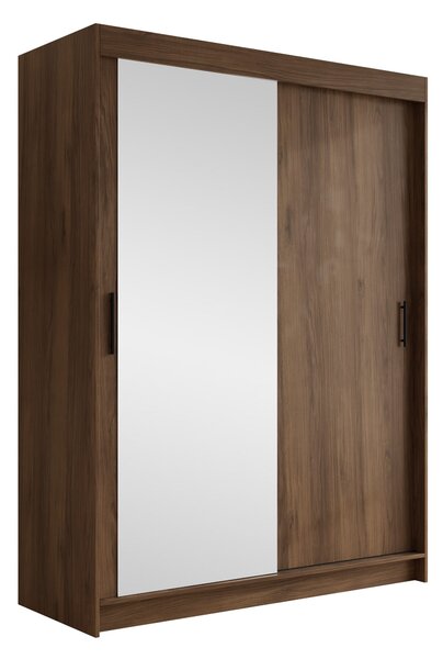Gardróbszekrény Closico Populus VIII, Laminált forgácslap, 200x150x58cm, Dió