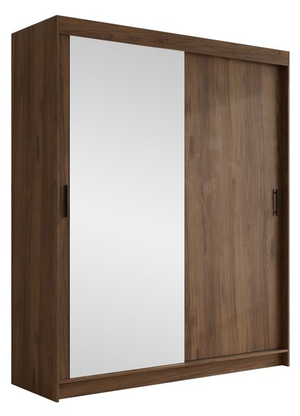 Gardróbszekrény Closico Populus XI, Laminált forgácslap, 215x180x58cm, Dió