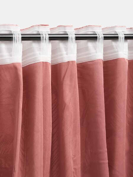 Sinsay - Függöny levélmintás nyomattal - pasztellpink